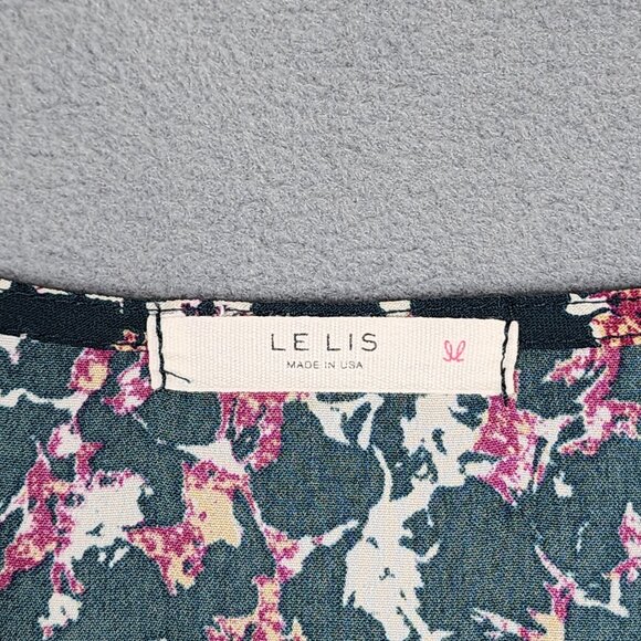 Le Lis Blouse Women's Large Colorful Pullover Top Abstract Scoop Neck Preppy USA - Picture 2 of 9